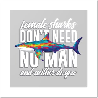 Female Sharks Posters and Art